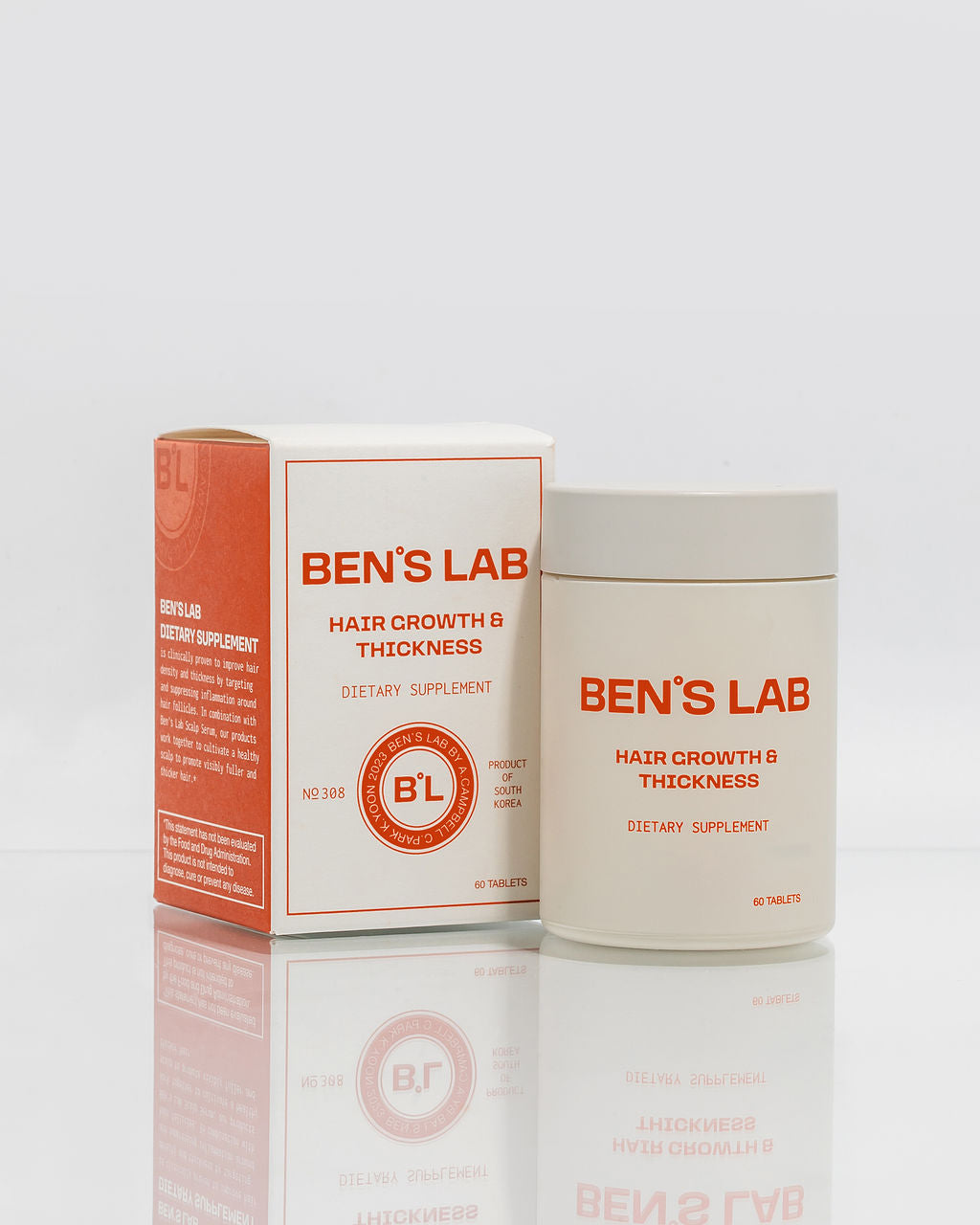 Ben's Lab Hair Supplement Box and Bottle